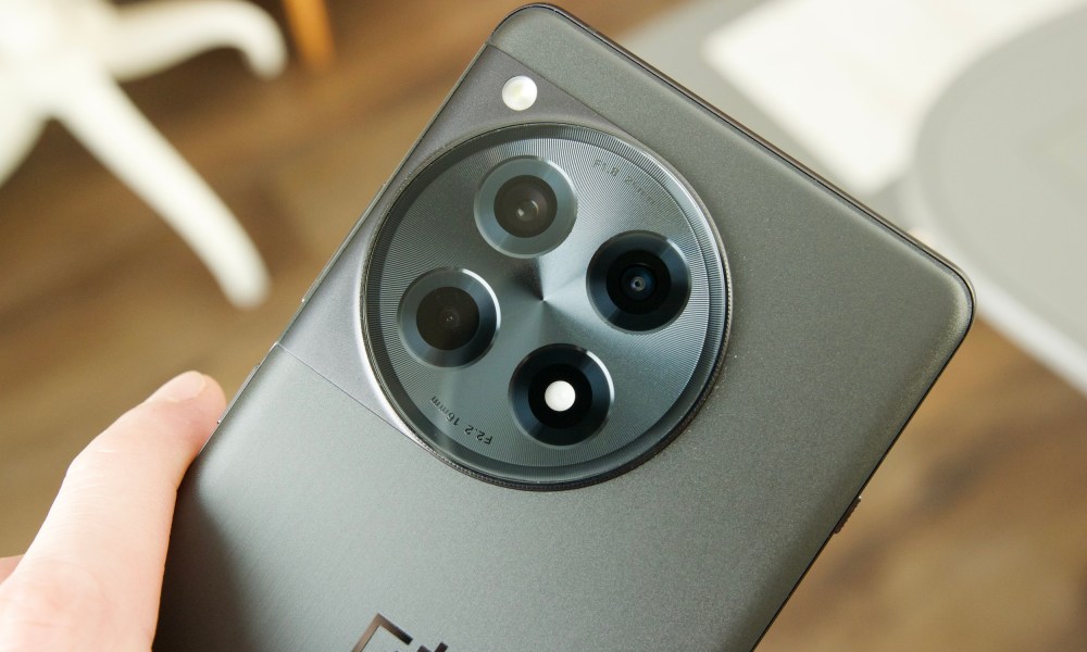 A close-up look at the rear cameras on the OnePlus 12R.