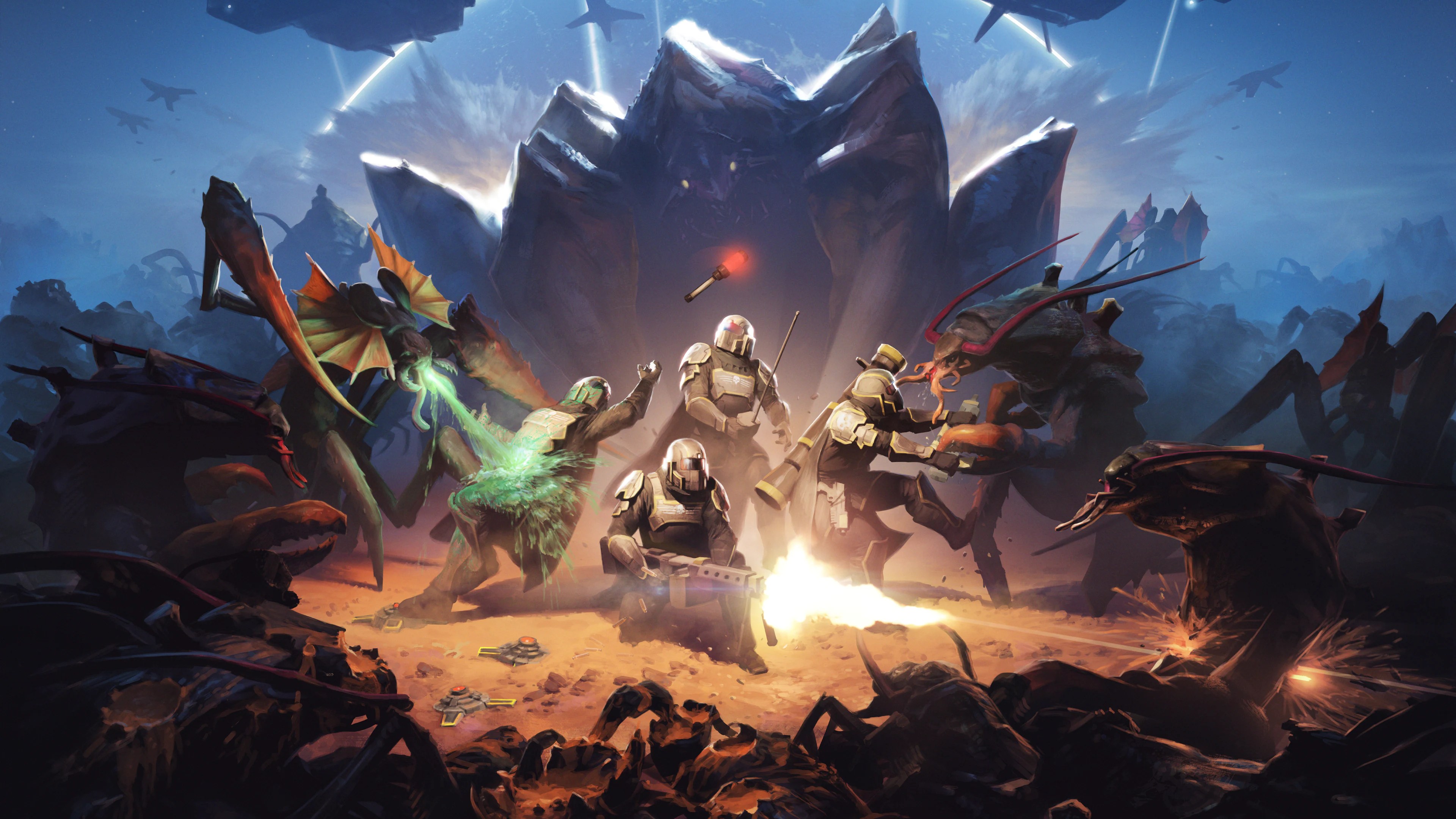 Key art for the original Helldivers.