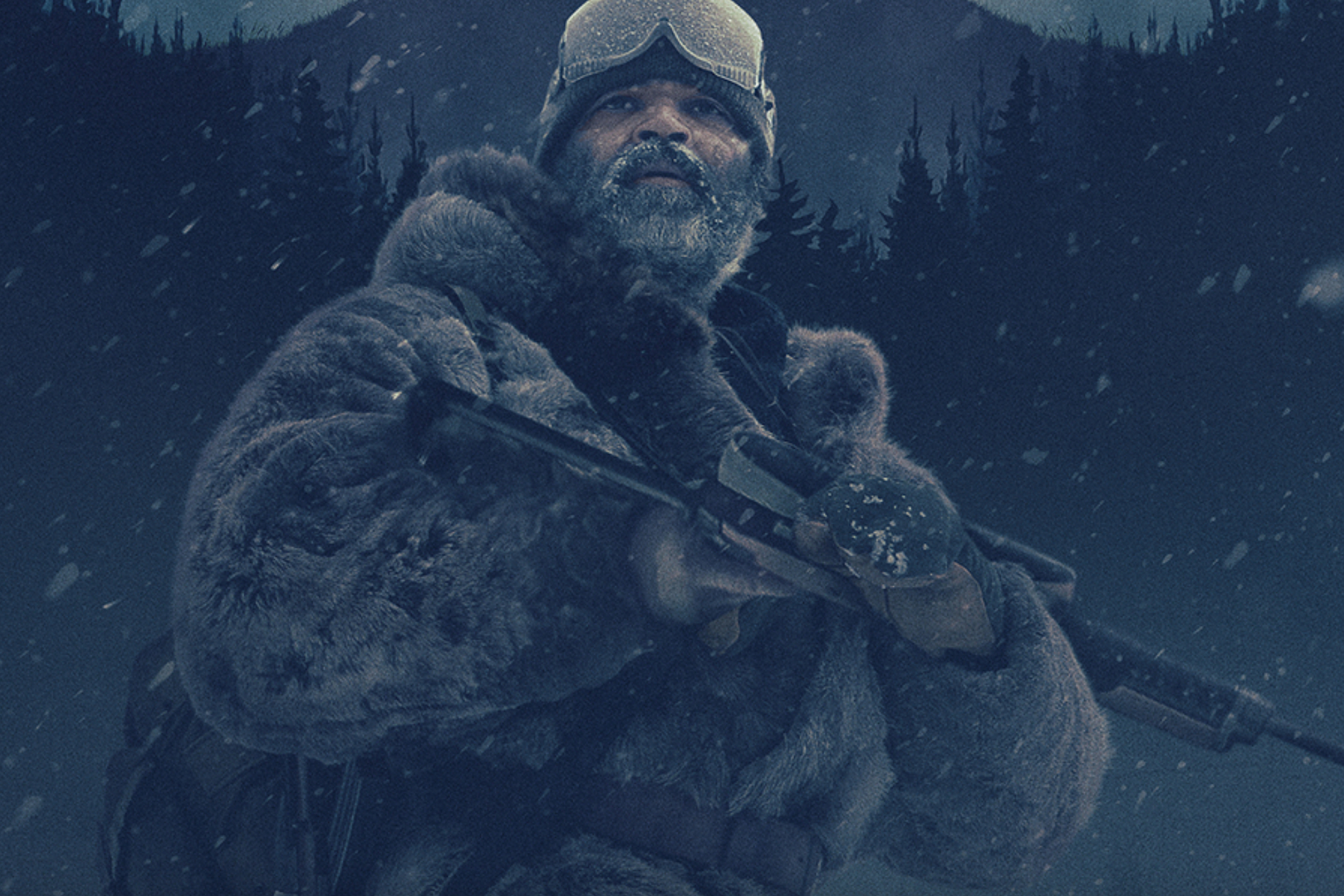 Jeffrey Wright holds a gun on the poster for Hold the Dark.