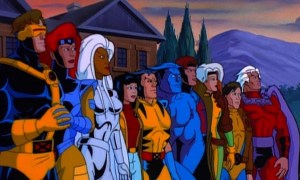 The X-Men and Magneto look on as Professor X departs in X-Men: The Animated Series.