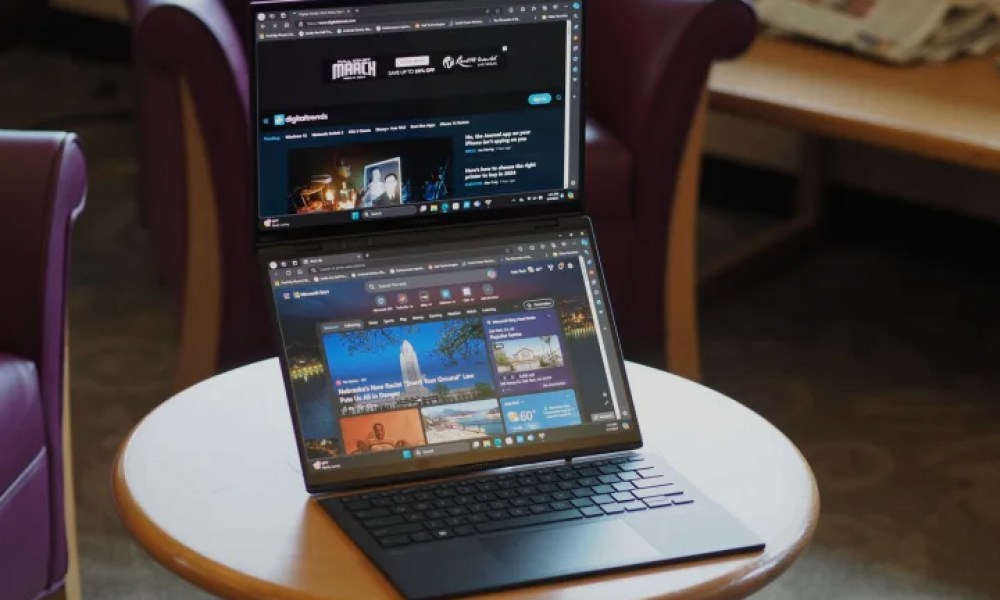 The two screens of the Zenbook Duo.