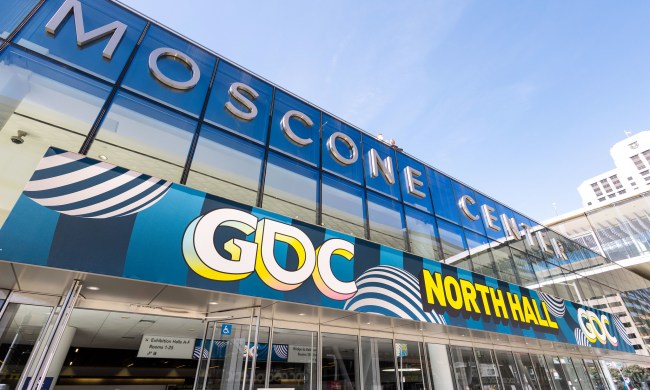 The Moscone Center's North Hall is covered in GDC signage.