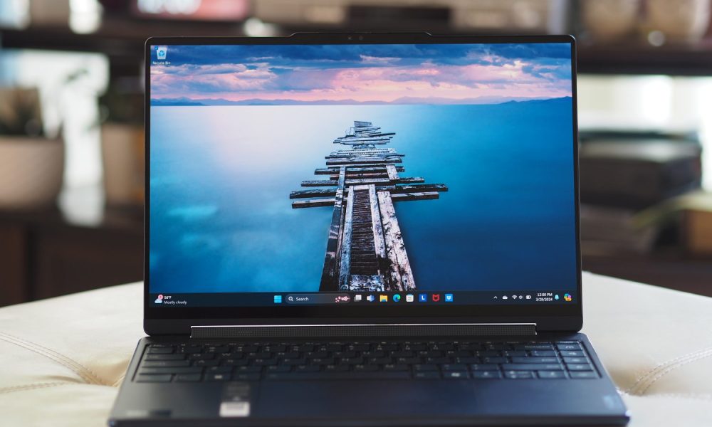 Lenovo Yoga 9i Gen 9 front view showing display and keyboard.