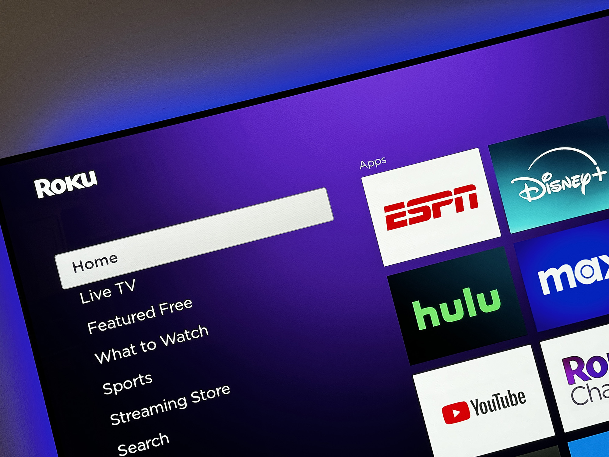 The ESPN app featured on Roku.