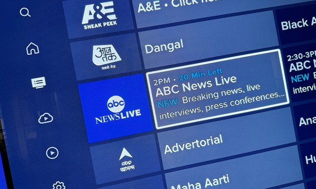 The ABC News Live channel on Sling TV.