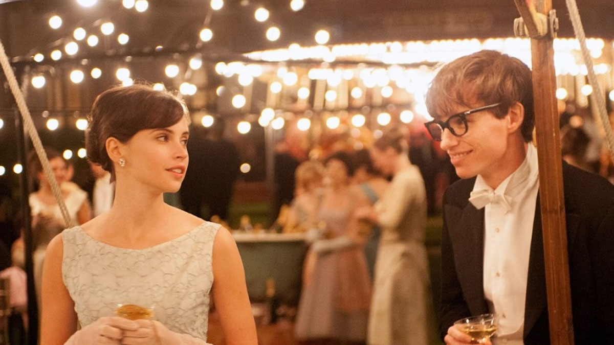 Felicity Jones and Eddie Redmayne in The Theory of Everything.