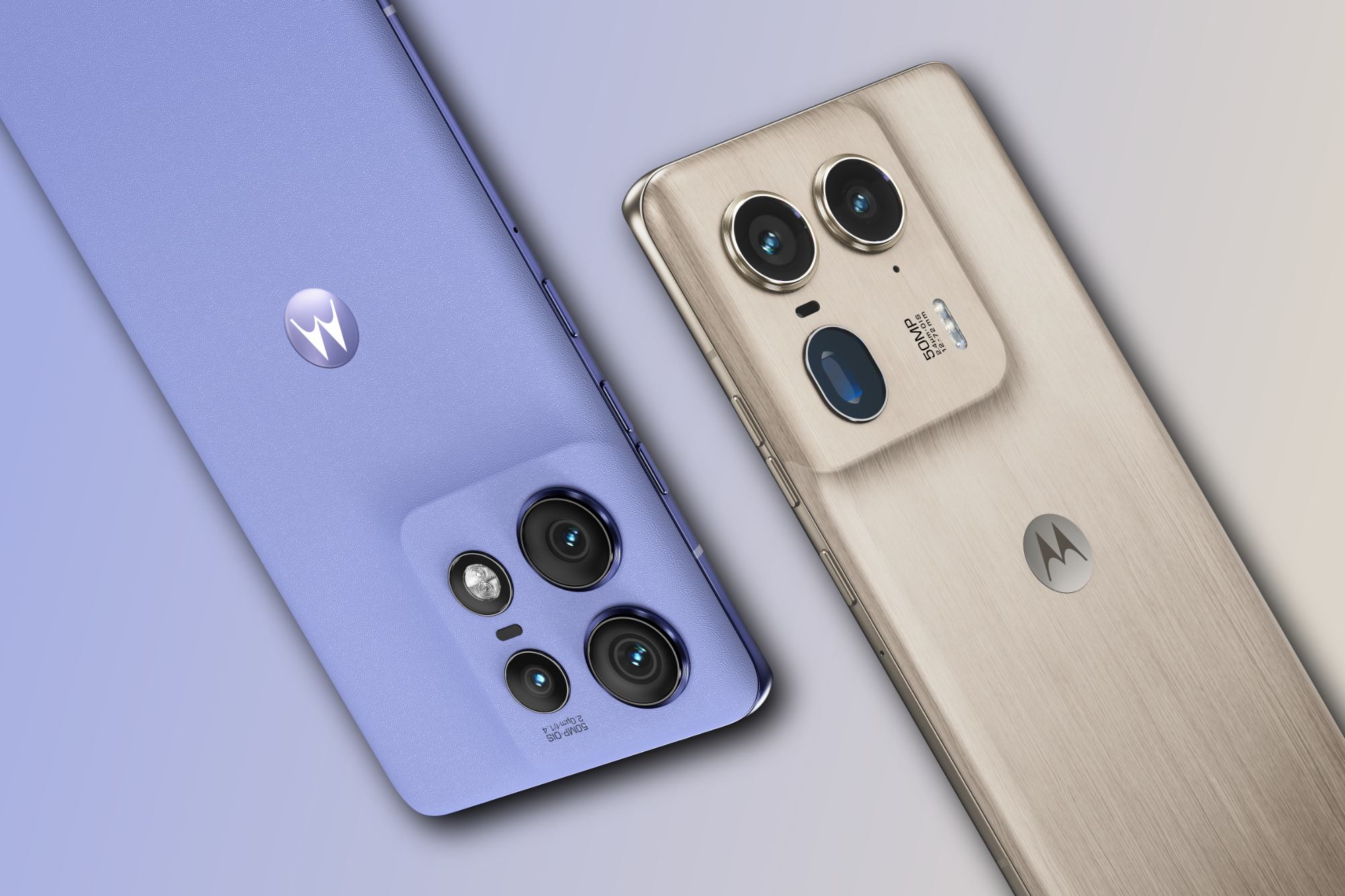 Renders of the Motorola Edge 50 Pro and Edge 50 Ultra smartphones.