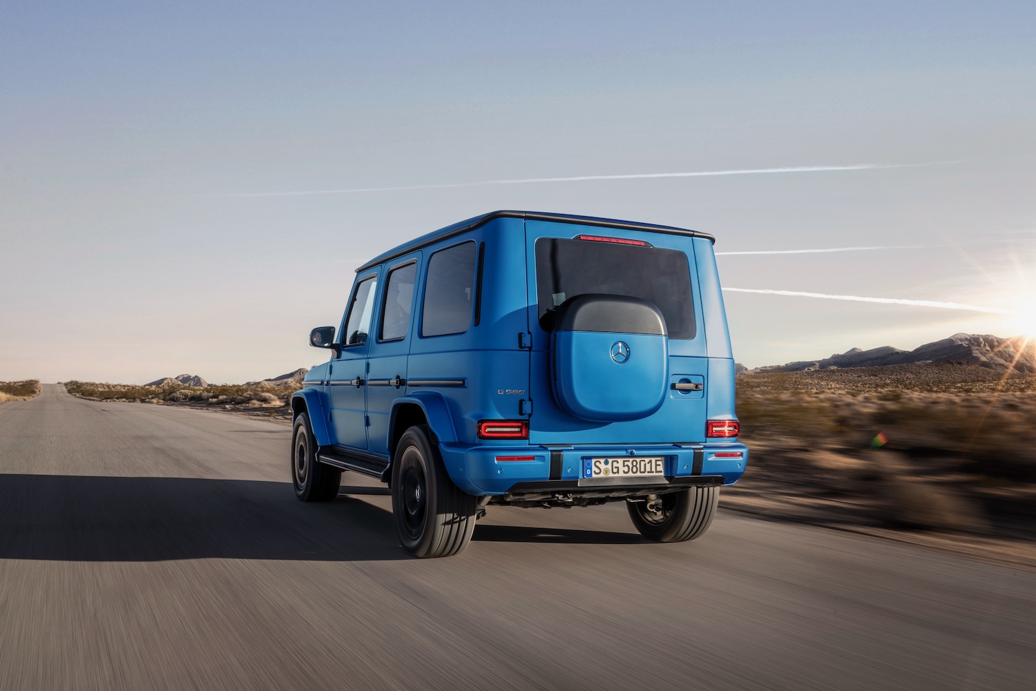 Mercedes-Benz G580 with EQ Technology rear quarter.