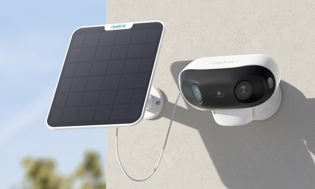 Argus 4 Pro with Solar Panel mounted on exterior wall