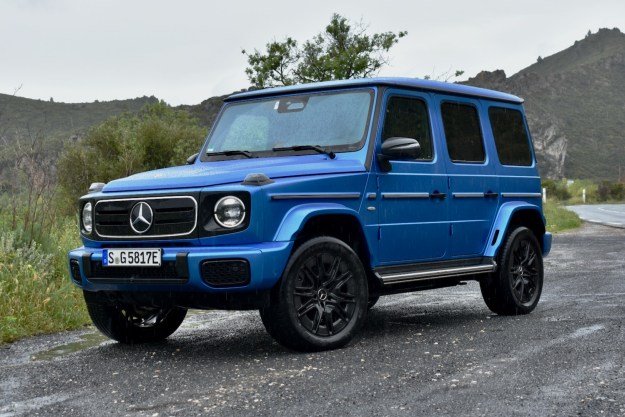 2025 Mercedes-Benz G580 from three quarter view.