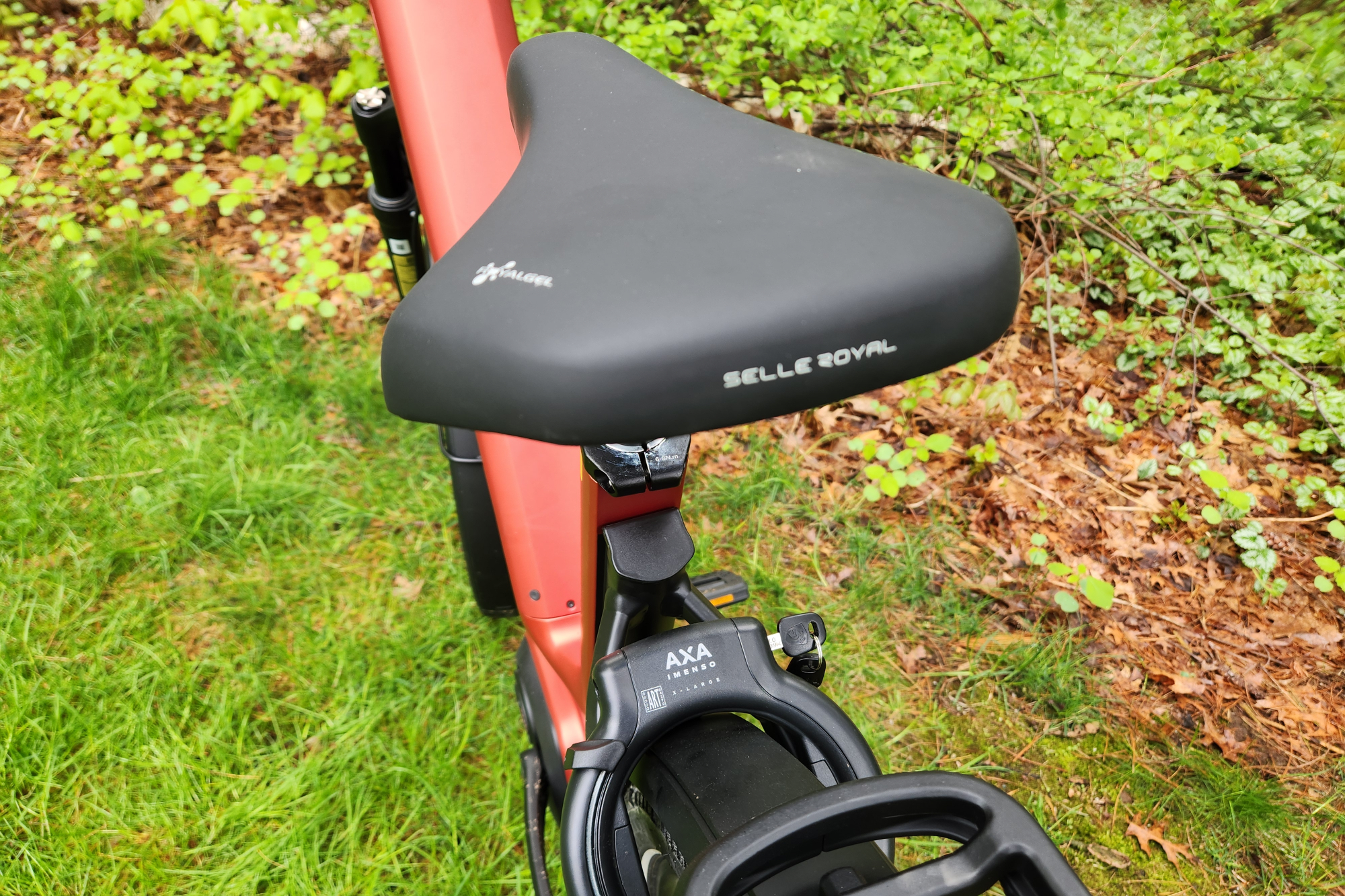 Gazelle Eclipse e-bike with its standard Sellye Royal seat.