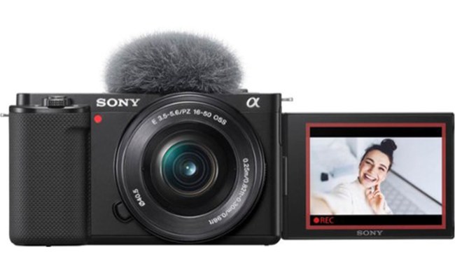 The Sony Alpha ZV-E10 on a white background.