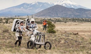 NASA astronauts training in Arizona.