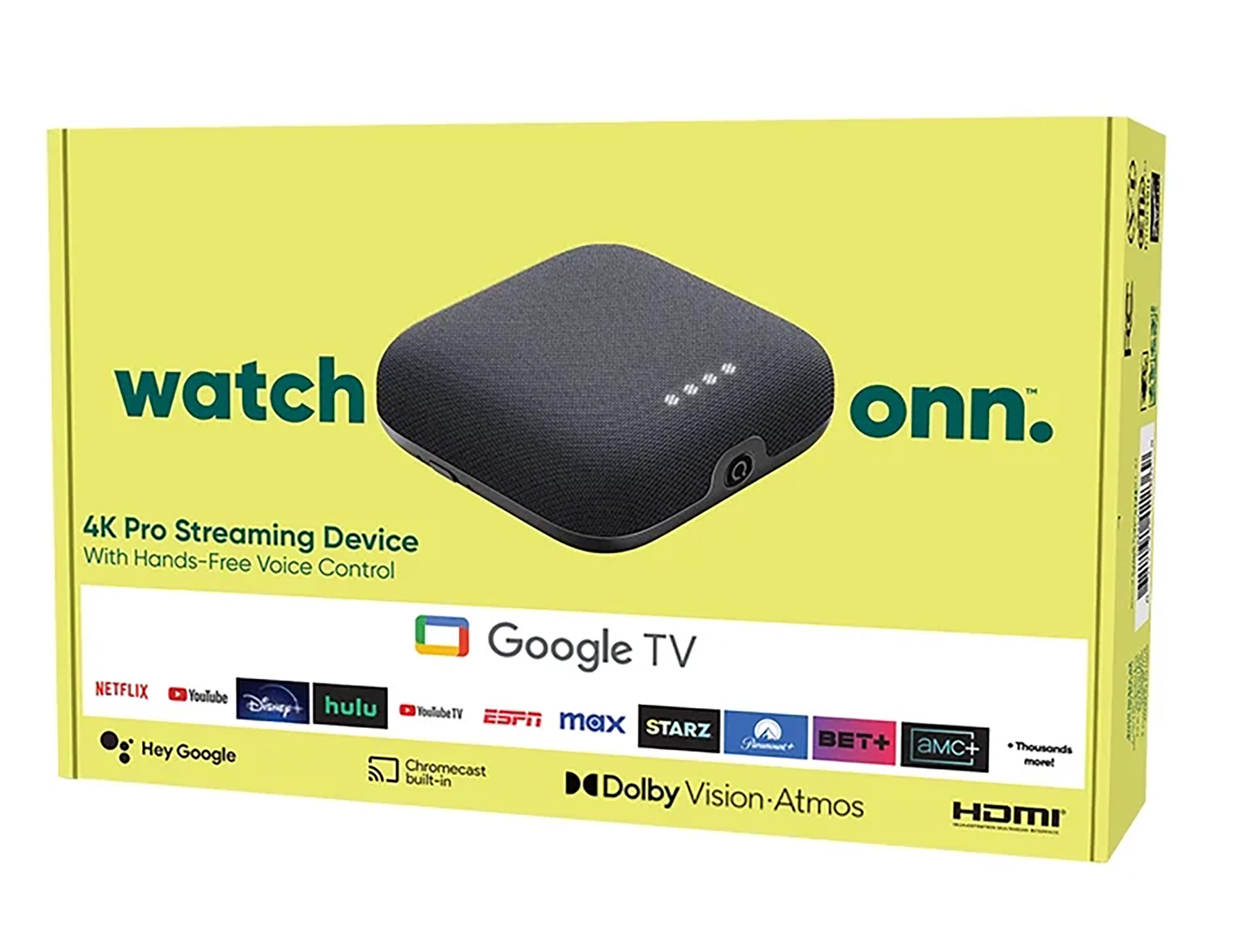 Onn 4K Pro Streaming Device box.