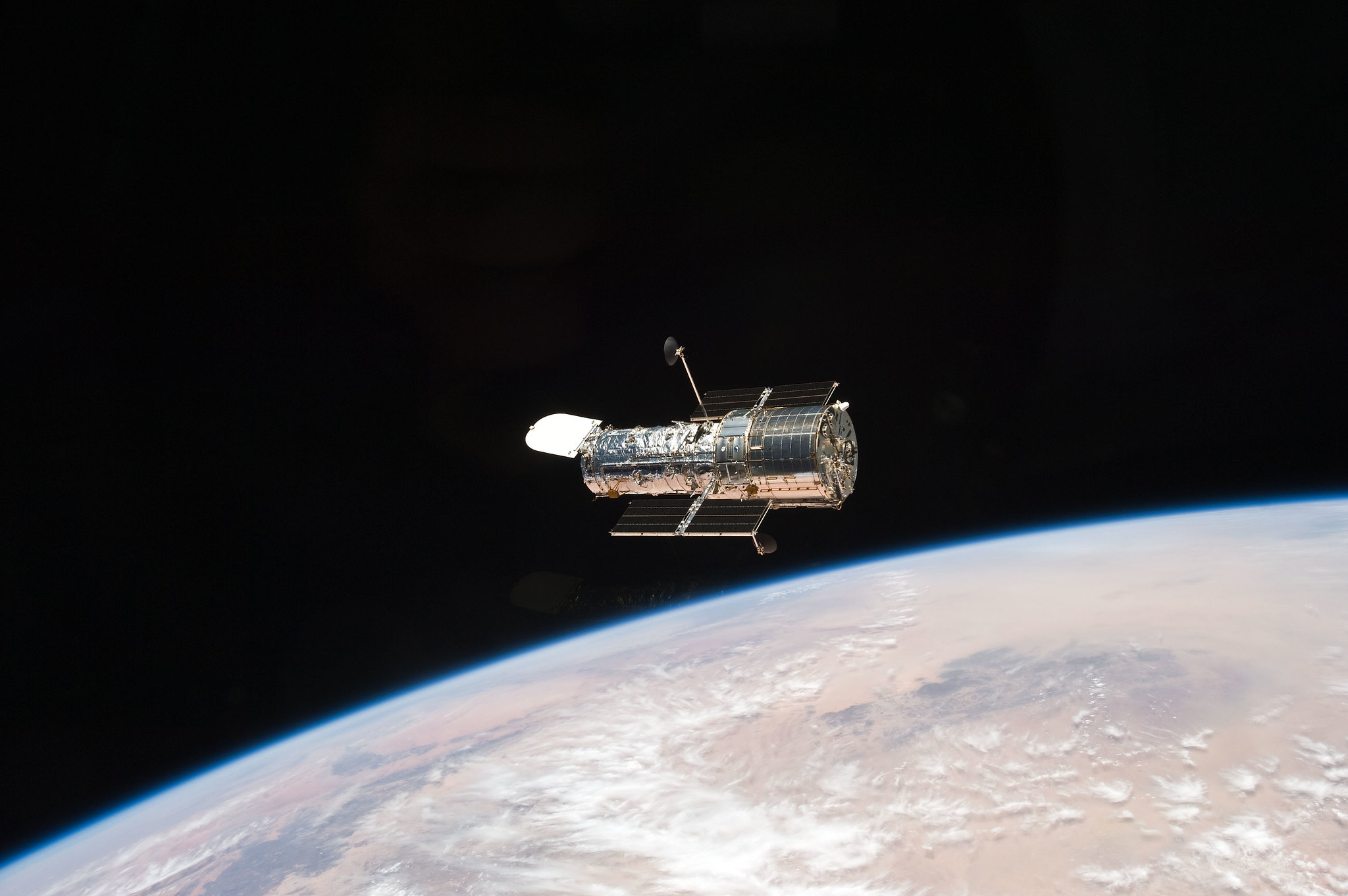 An STS-125 crew member aboard the Space Shuttle Atlantis captured this image of NASA’s Hubble Space Telescope on May 19, 2009.