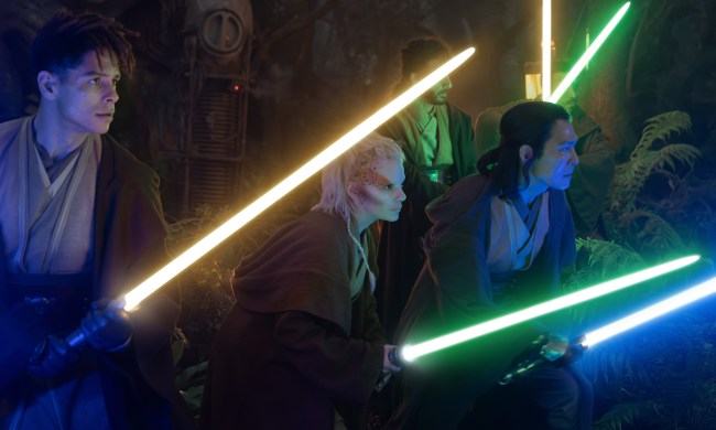 Multiple Jedi wield their ignited lightsabers together in The Acolyte.