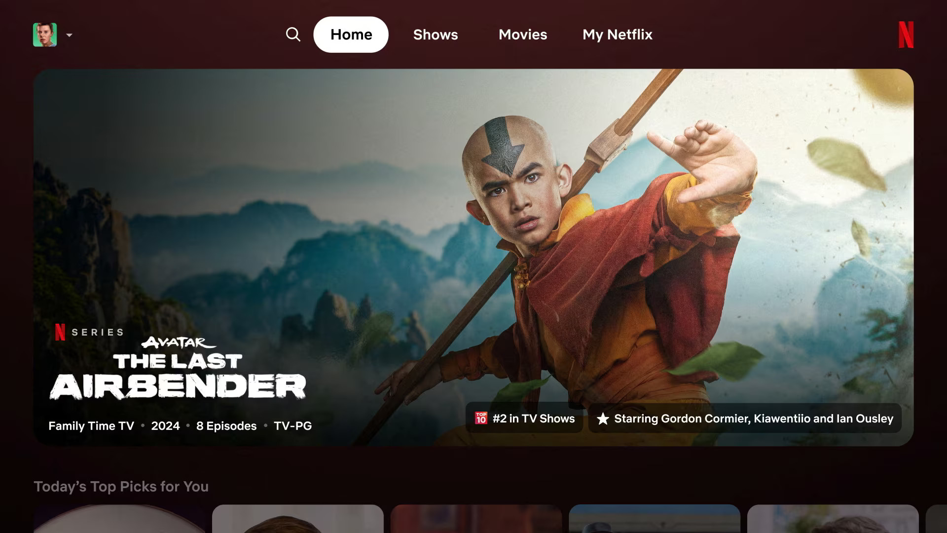 A screengrab of the Netflix redesign test.