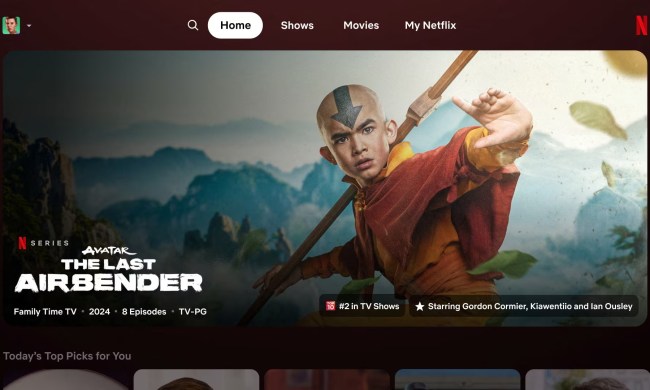 A screengrab of the Netflix redesign test.