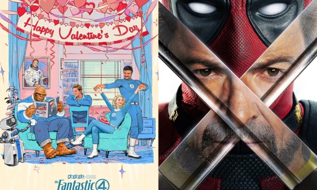 Movie posters for The Fantastic Four and Deadpool and Wolverine.