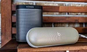 The 2024 Beats Pill and an aging Sonos Play:1.