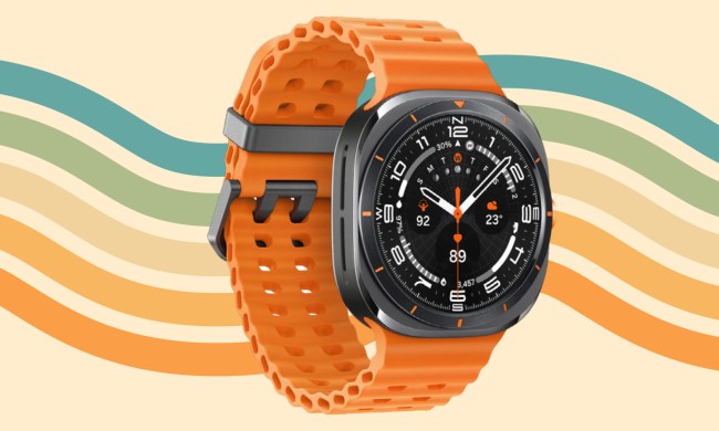 Samsung Galaxy Watch Ultra in orange color.