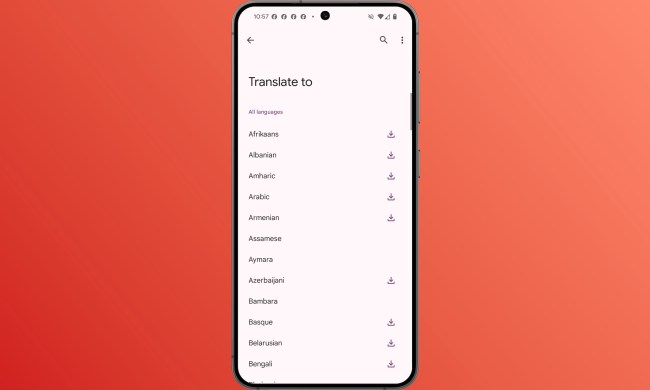 Showcasing the Google Translate app on an Android device.