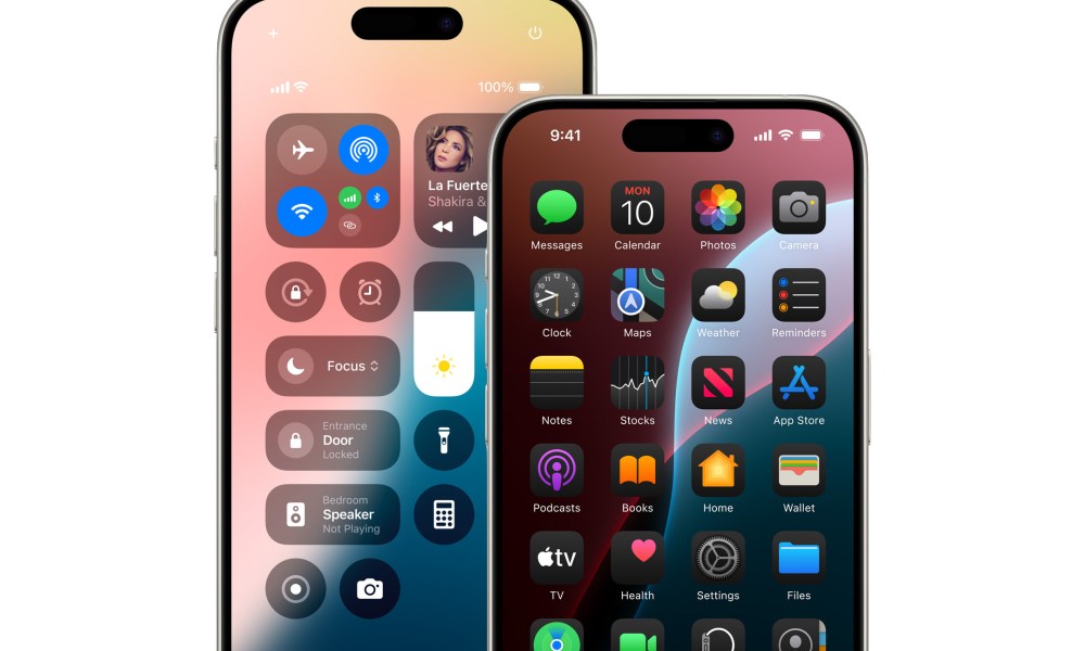 Two iPhones running iOS 18.