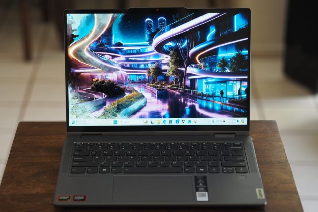 Lenovo Yoga 7 14 Gen 9 front view showing display and keyboard.