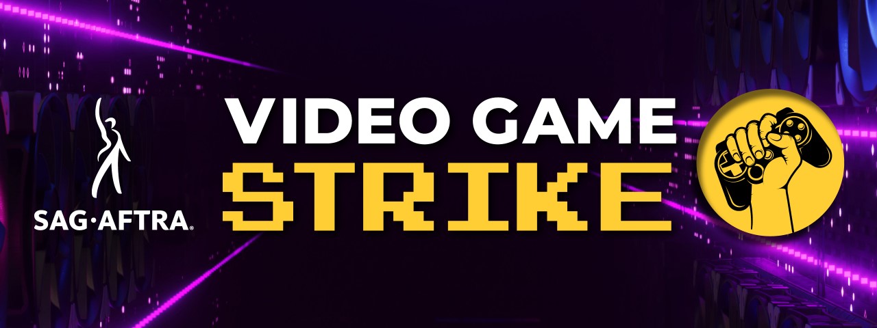 Key art for the SAG-AFTRA video game strike.