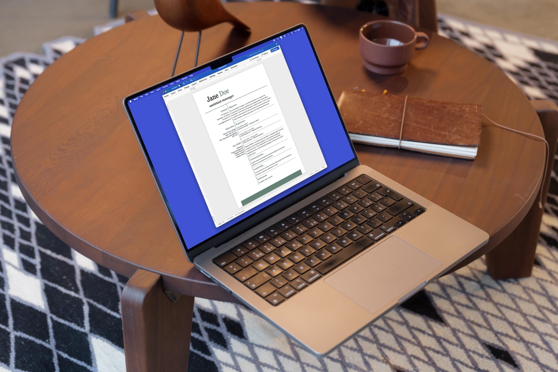 how to make a resume in microsoft word macbook table