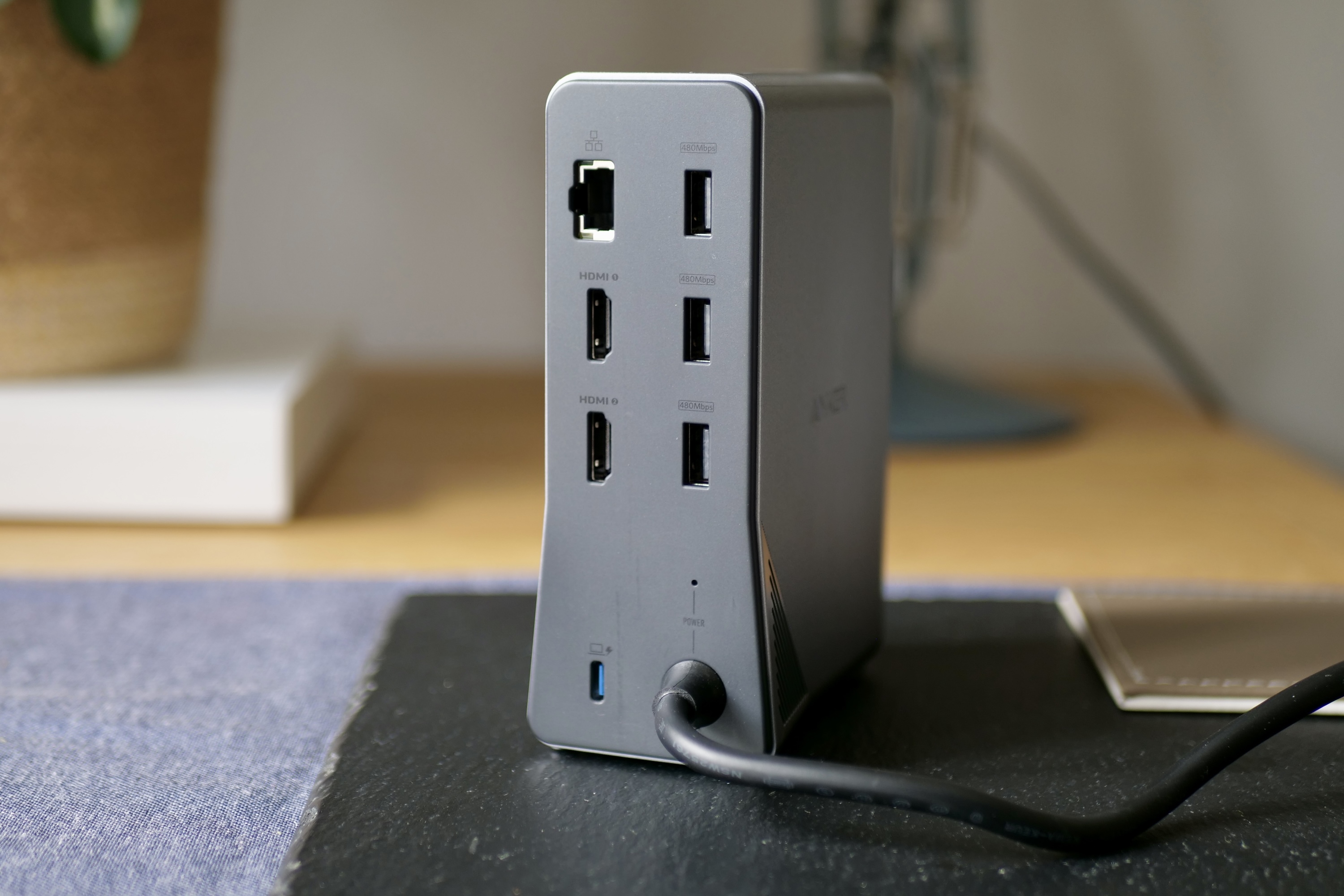 The back of the Anker 14-in-1 Workstation Dock.