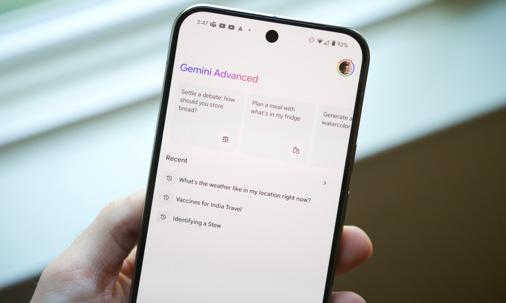 Google Gemini Advanced running on the Pixel 9 Pro XL.