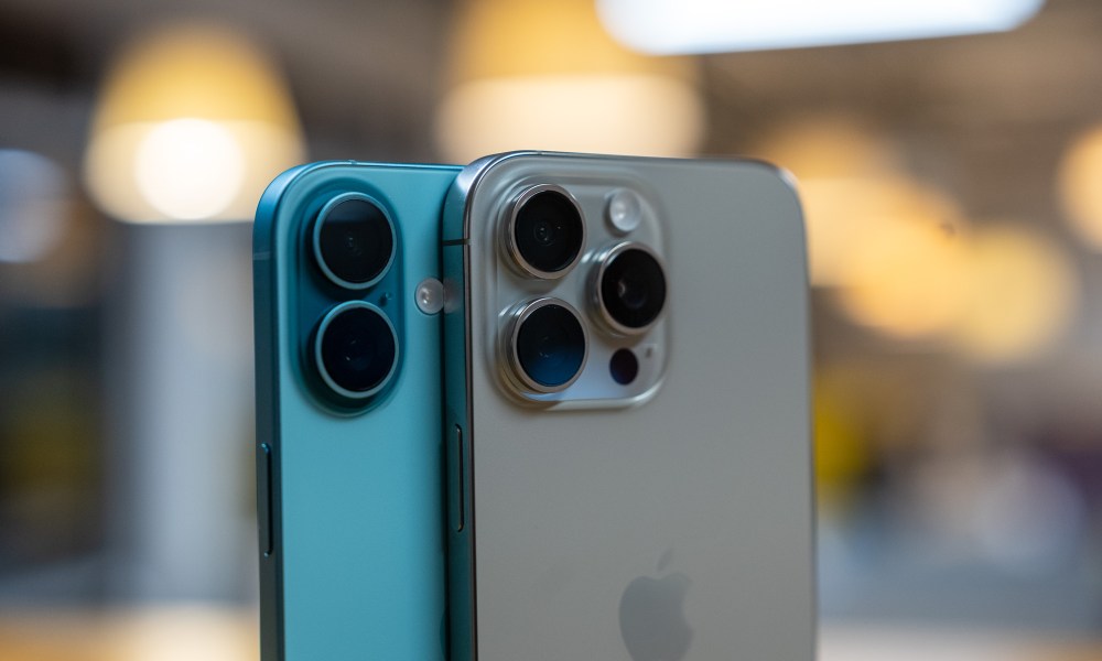 iPhone 16 Plus and iPhone 16 Pro Max close up of the cameras