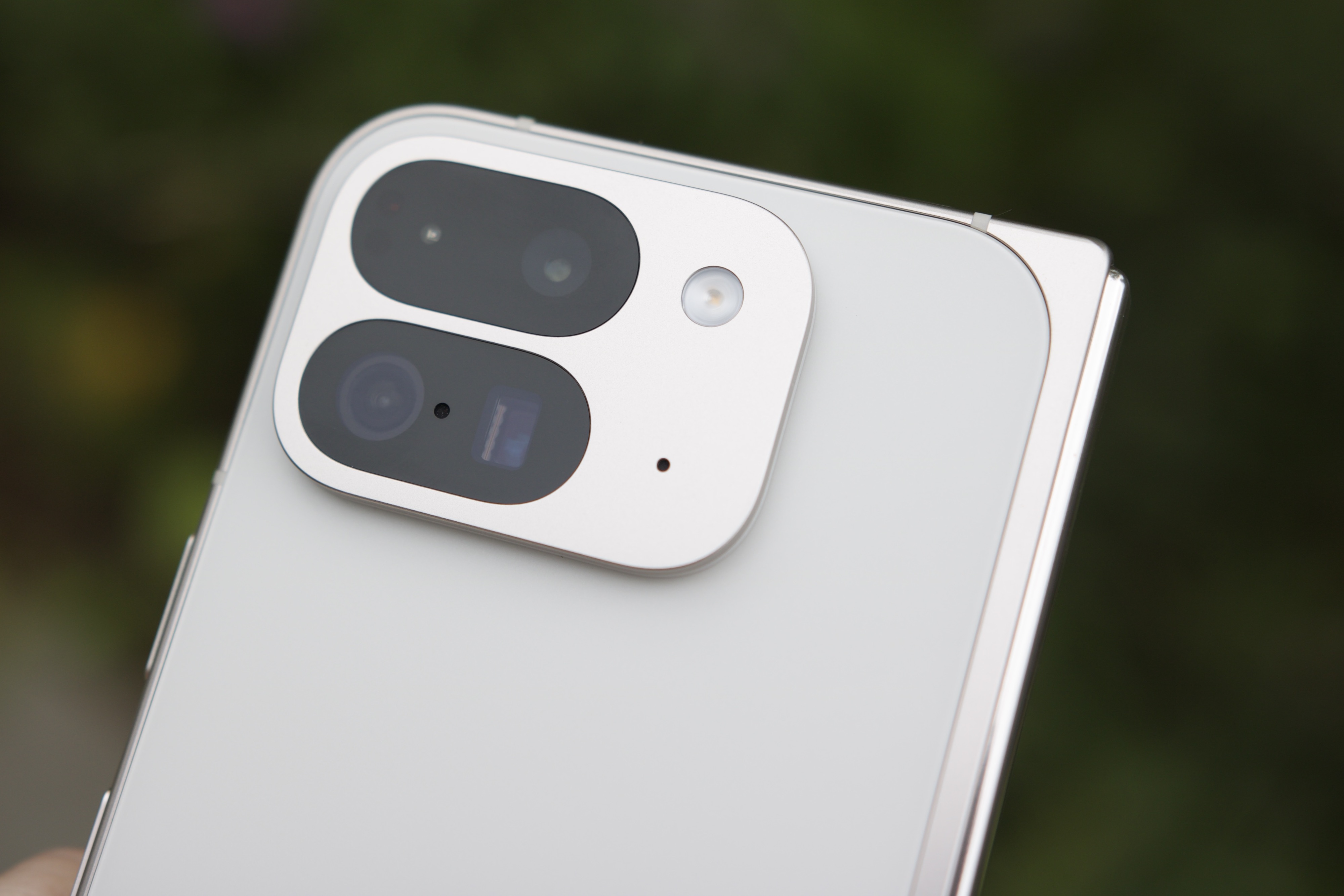 A close-up of the camera on the Google Pixel 9 Pro Fold.