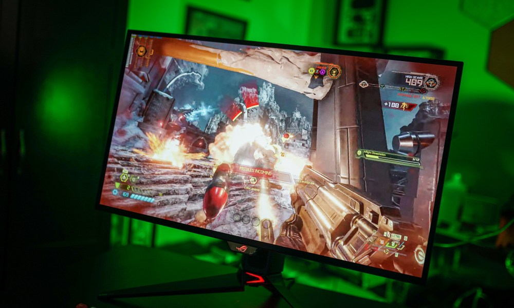 Doom Eternal running on the ROG Swift PG27AQDP.