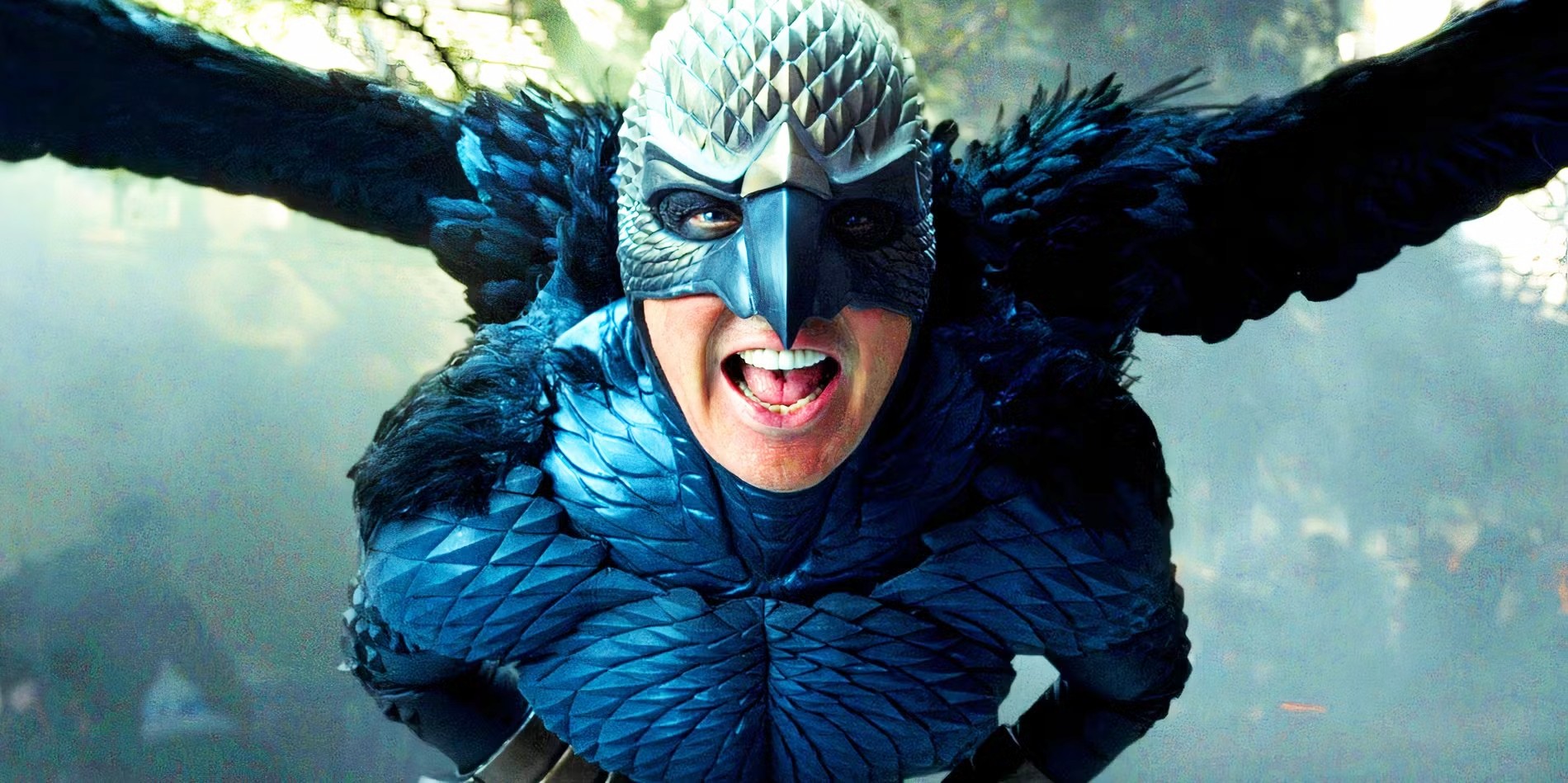 Birdman yells at the screen in Birdman.