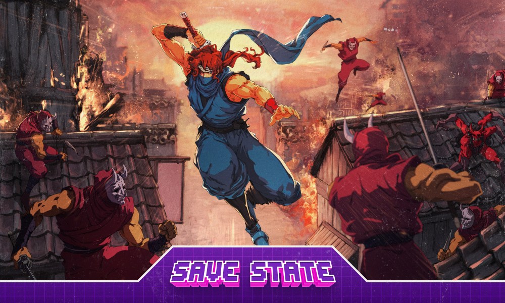 Promotional Image for Save State with the NINJA GAIDEN: Ragebound key art.