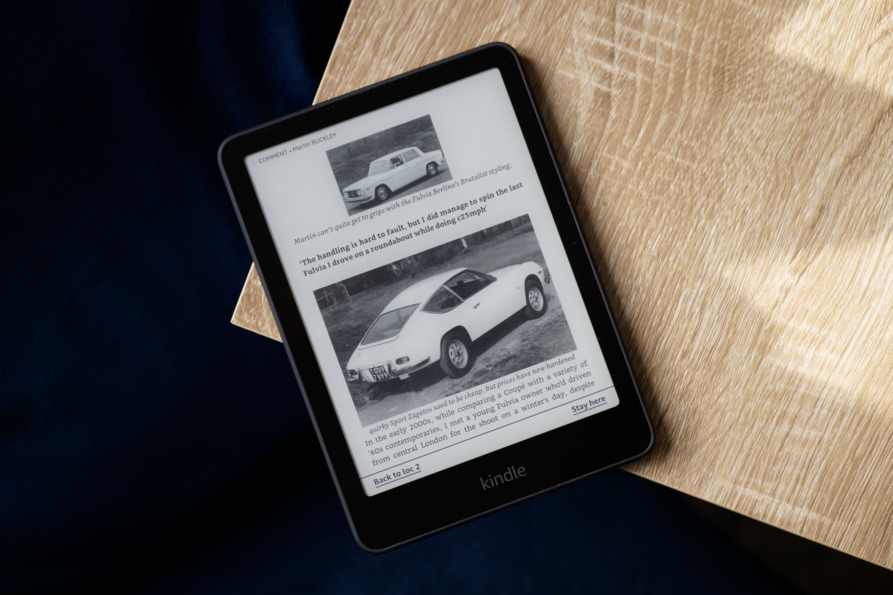 The Amazon Kindle Paperwhite 2024 showing a magazine page.