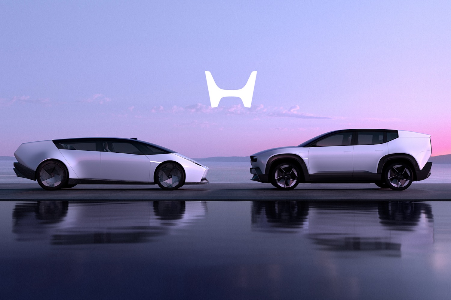 Honda 0 Saloon and Honda 0 SUV prototypes.