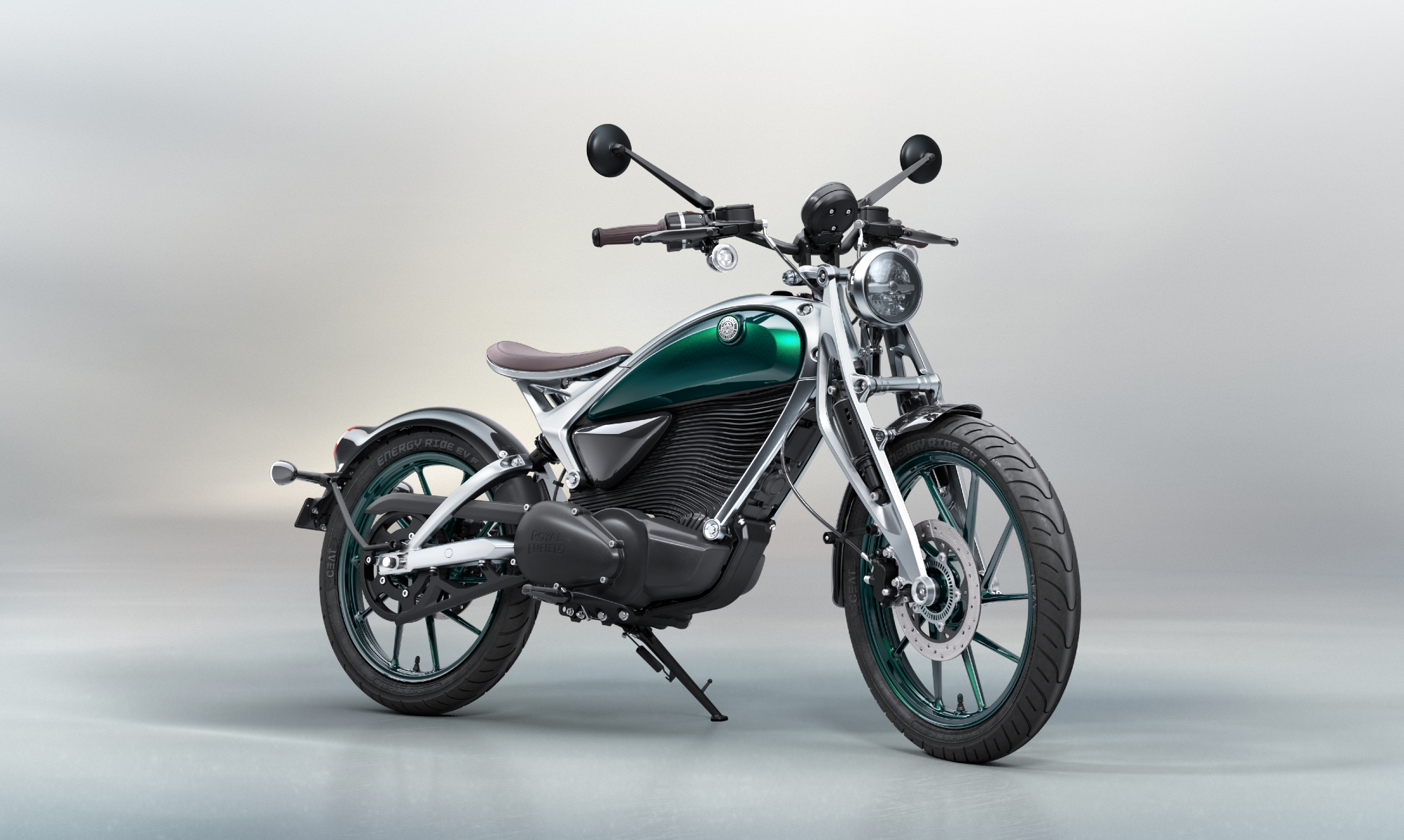 royal enfield introduces flying flea electric motorcycle brand at ces 2025 ffc6 right front three quarter view