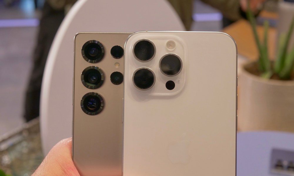 The Samsung Galaxy S25 Ultra and Apple iPhone 16 Pro Max's cameras.