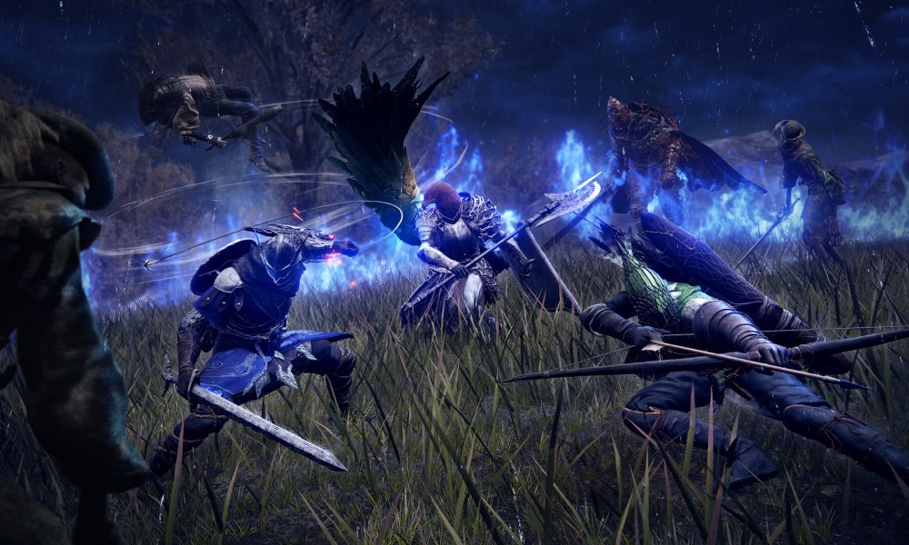 Fighting enemies in Elden Ring Nightreign.