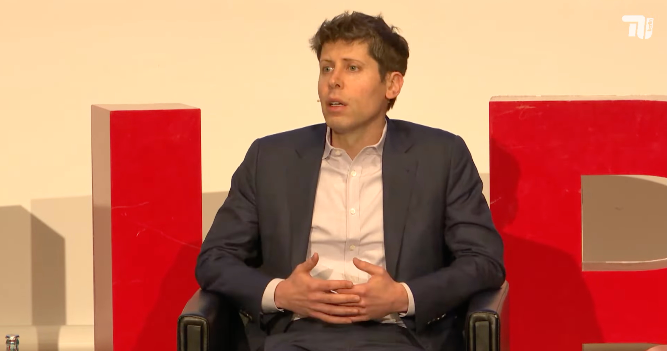 Sam Altman at The Age of AI Panel, Berlin.